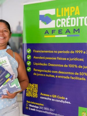 O Governo do Amazonas, por meio da Agência de Fomento do Estado do Amazonas (Afeam), realiza, a partir desta terça-feira (15), mais uma edição do programa Limpa Crédito, desta vez no município de Rio Preto da Eva (a 57 quilômetros de Manaus).